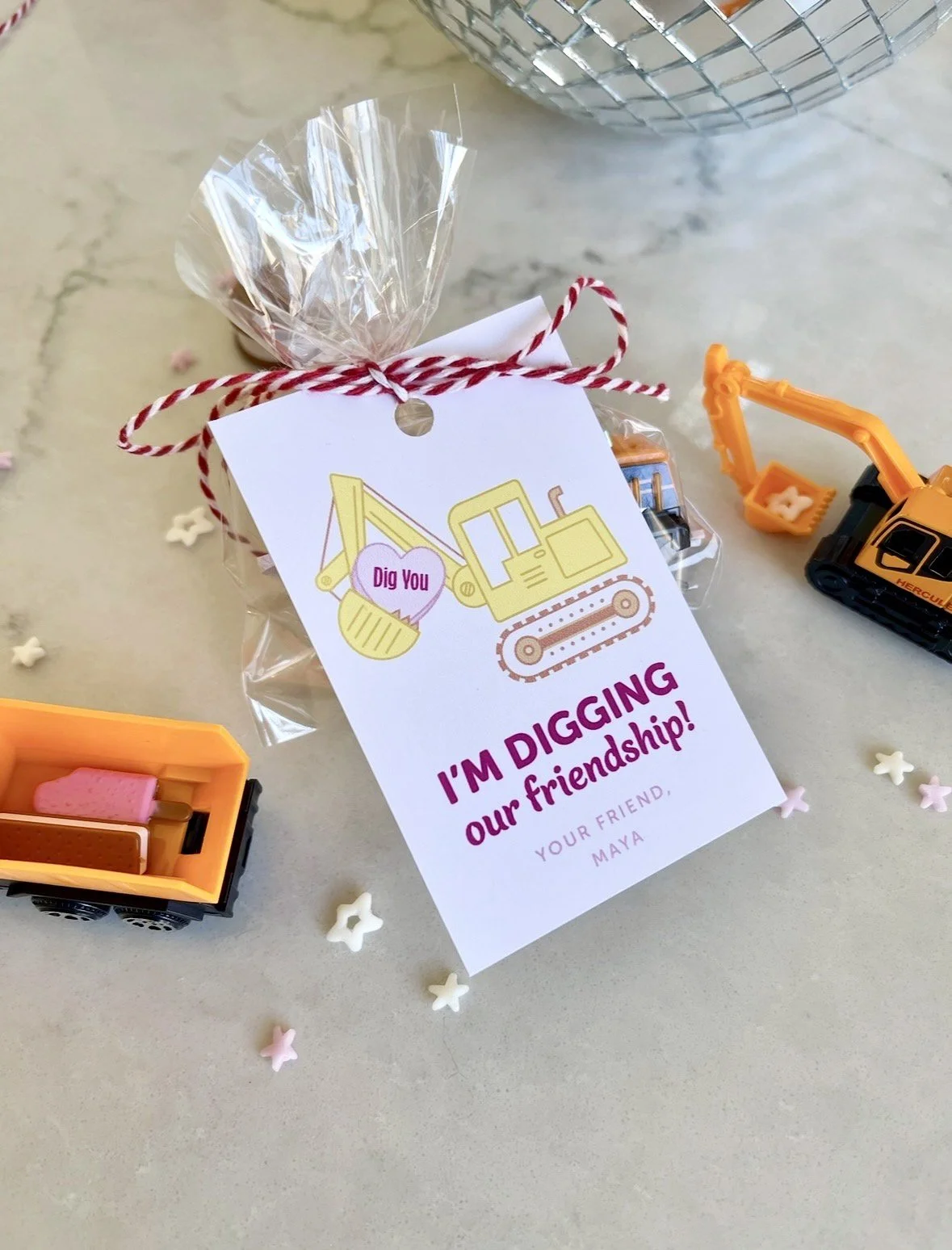 Construction themed valentines day gifts