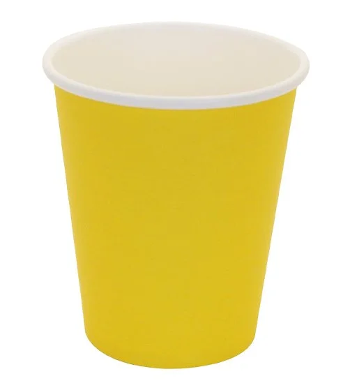 Yellow paper cups