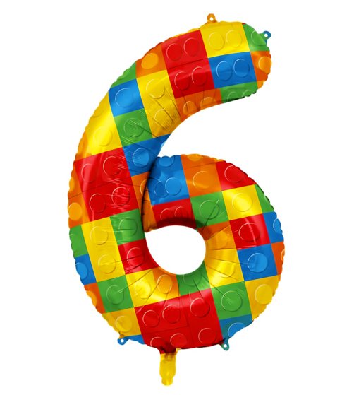 Building blocks number balloon