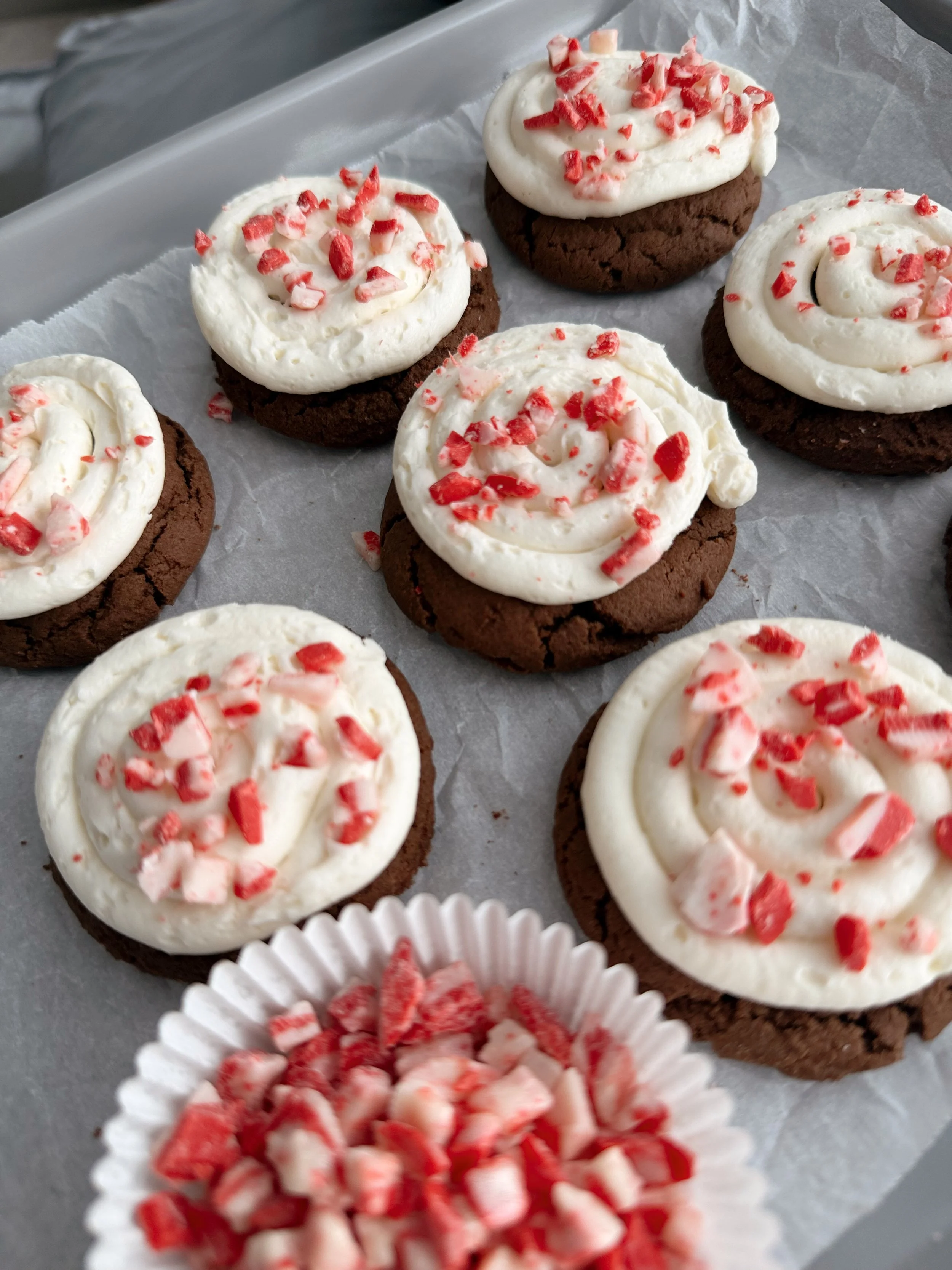 Peppermint White Chocolate Mocha Cookies