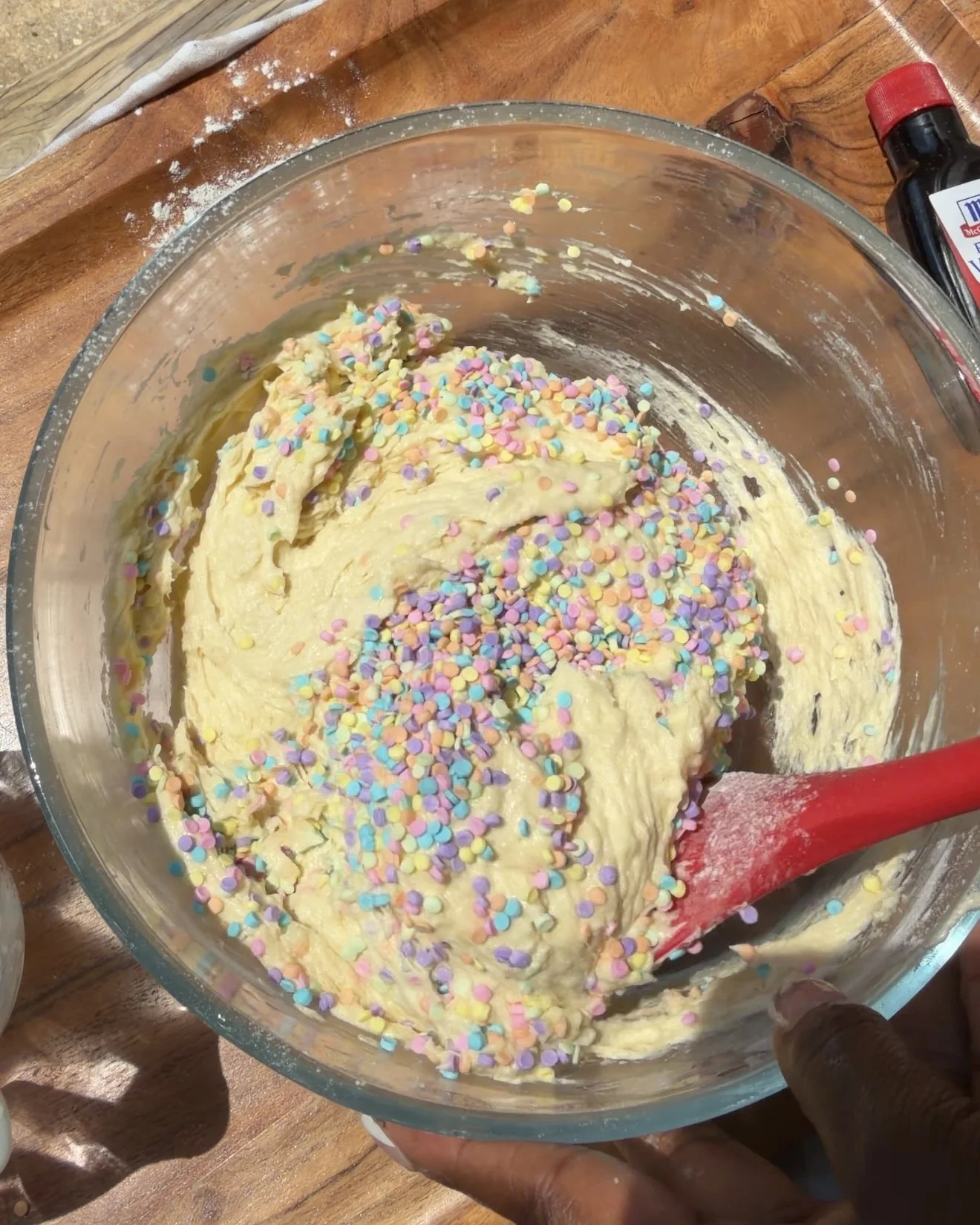 Cupcake batter in glass mixing bowl.  (Copy)