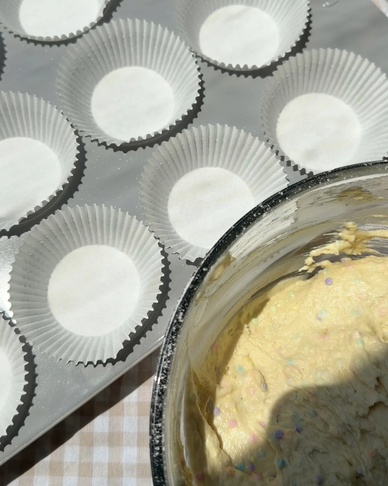 Lined cupcake pan  (Copy)