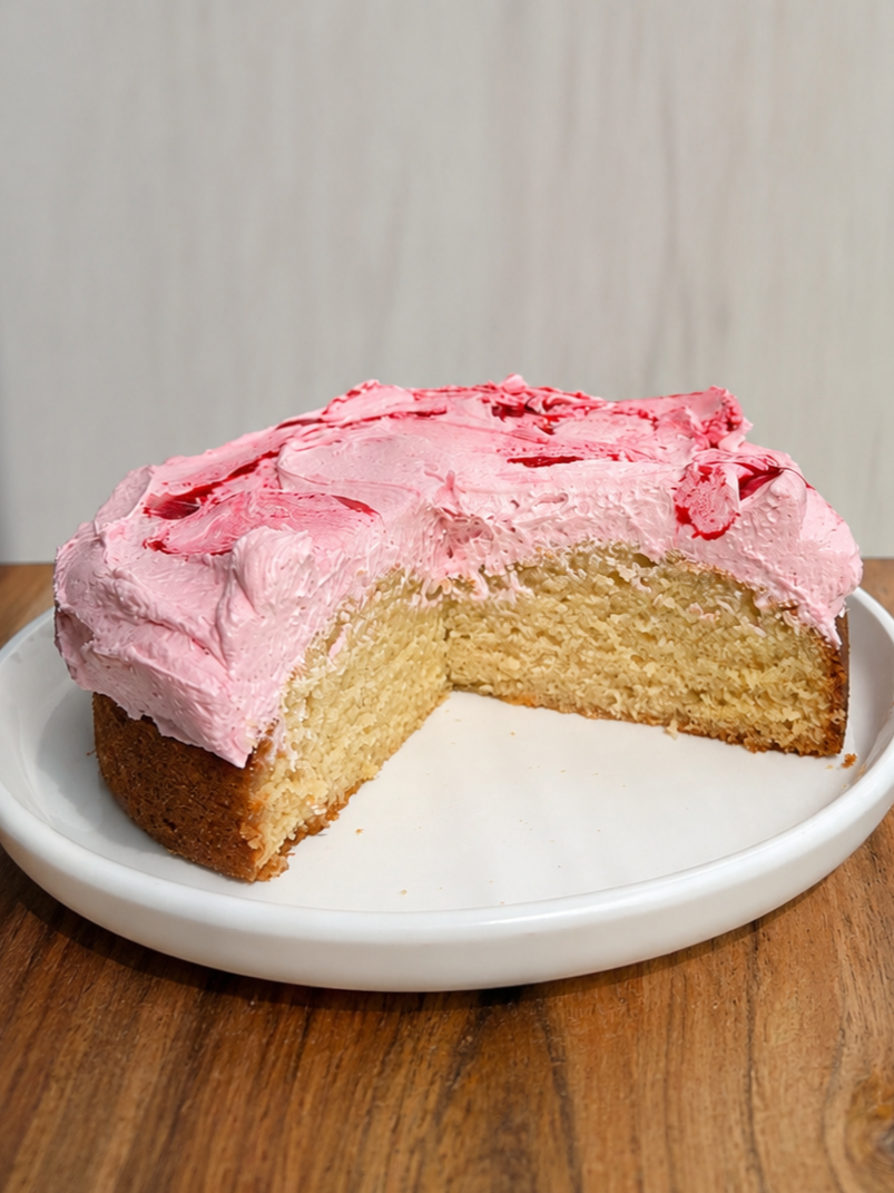 Mini Vanilla Bean Raspberry Cake