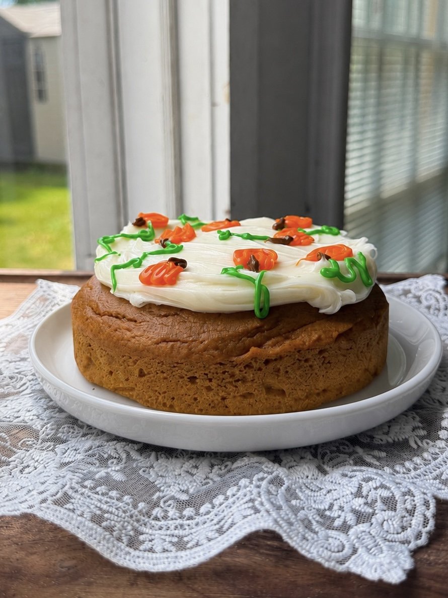 Single Layer Pumpkin Cake with Cream Cheese Frosting