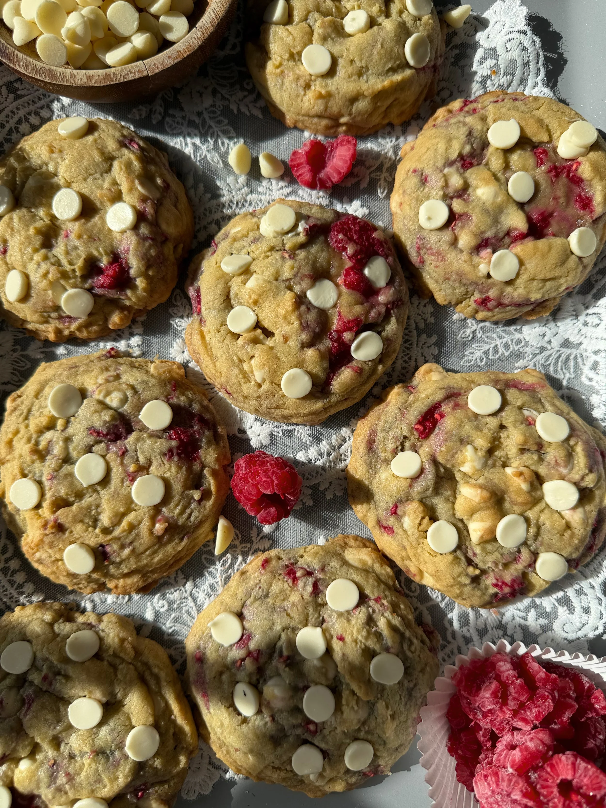 Raspberry White Chocolate Cookies