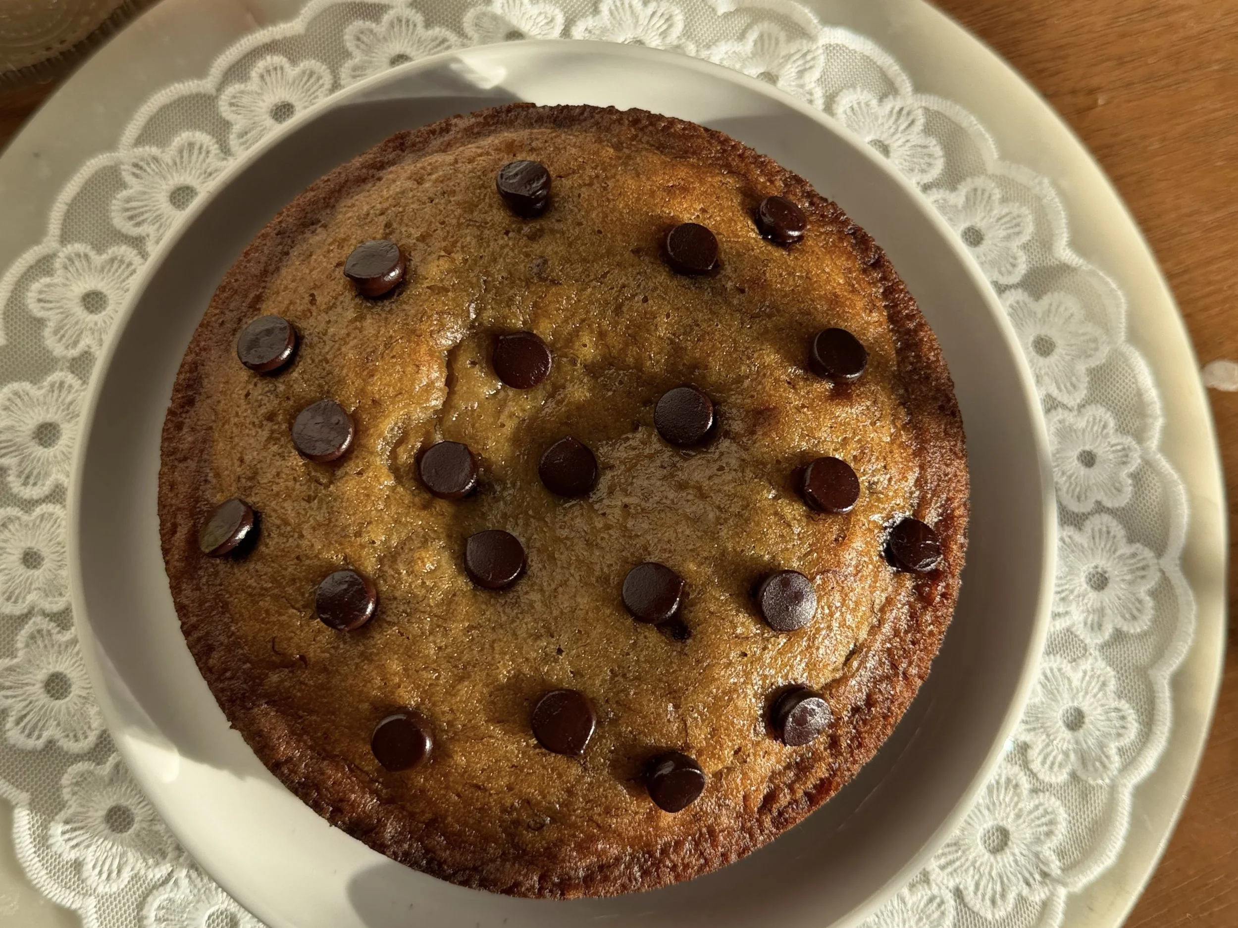 Moist mini banana bread with chocolate chips