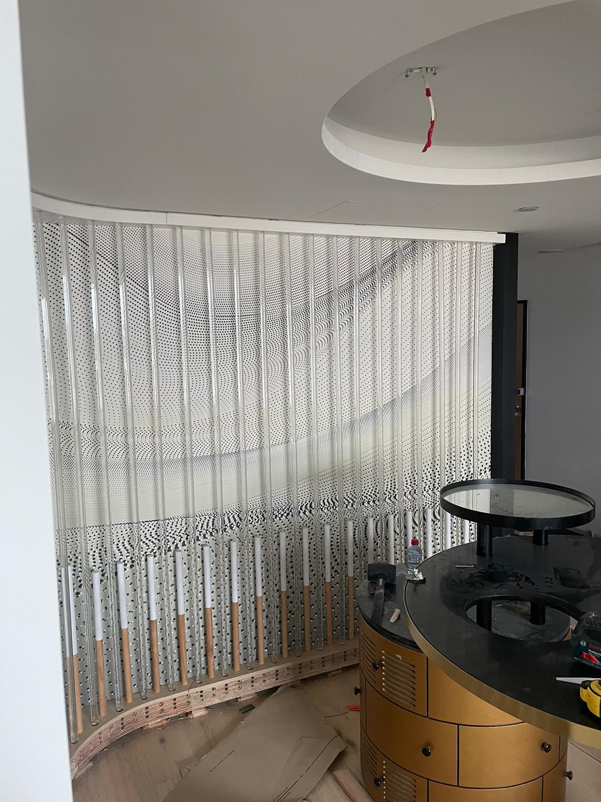 Rectification works on the bar area in hotel room 1201 at the Brisbane W Hotel.