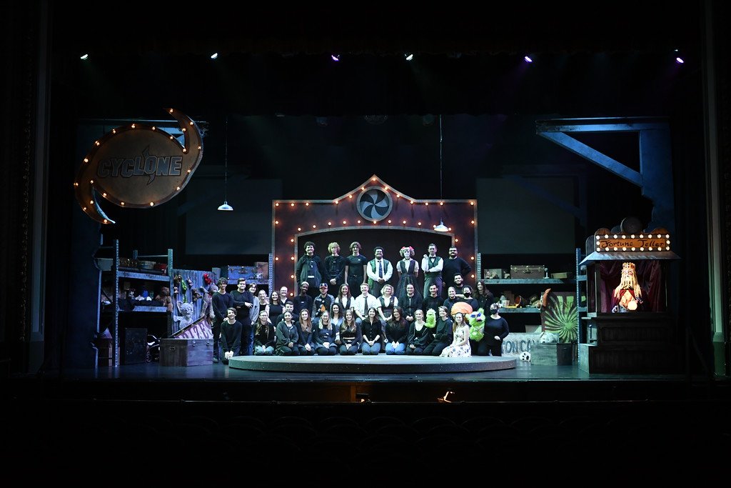 Cast and Crew of Ride The Cyclone (Photo Credit: WVU School of theatre and dance)