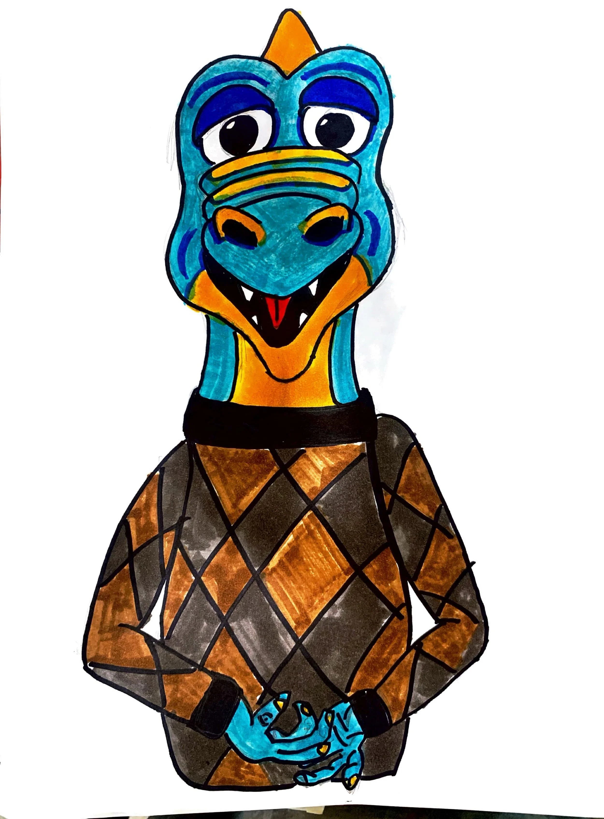 Argyle Dino- full body design