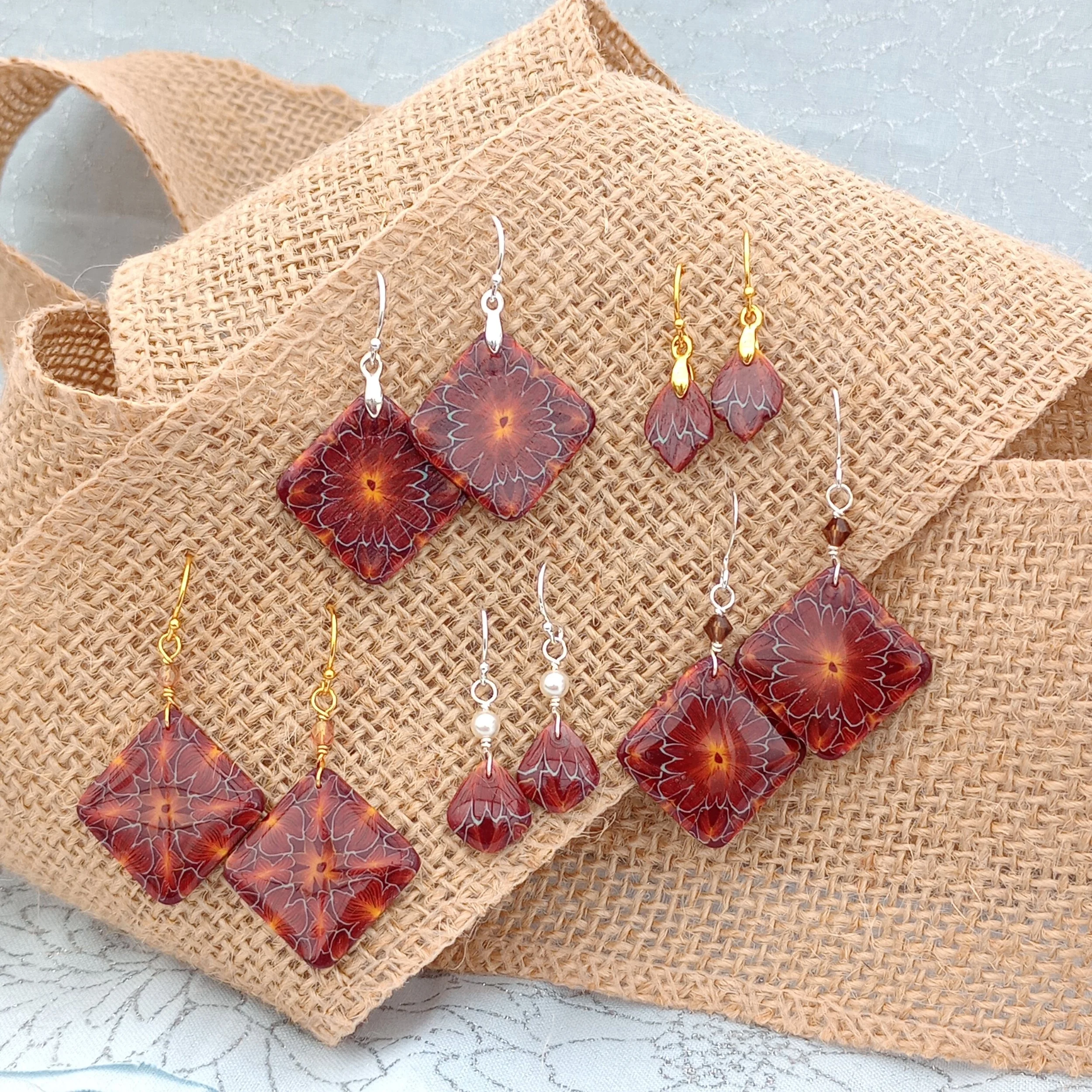 Red Botanical Kaleidoscope