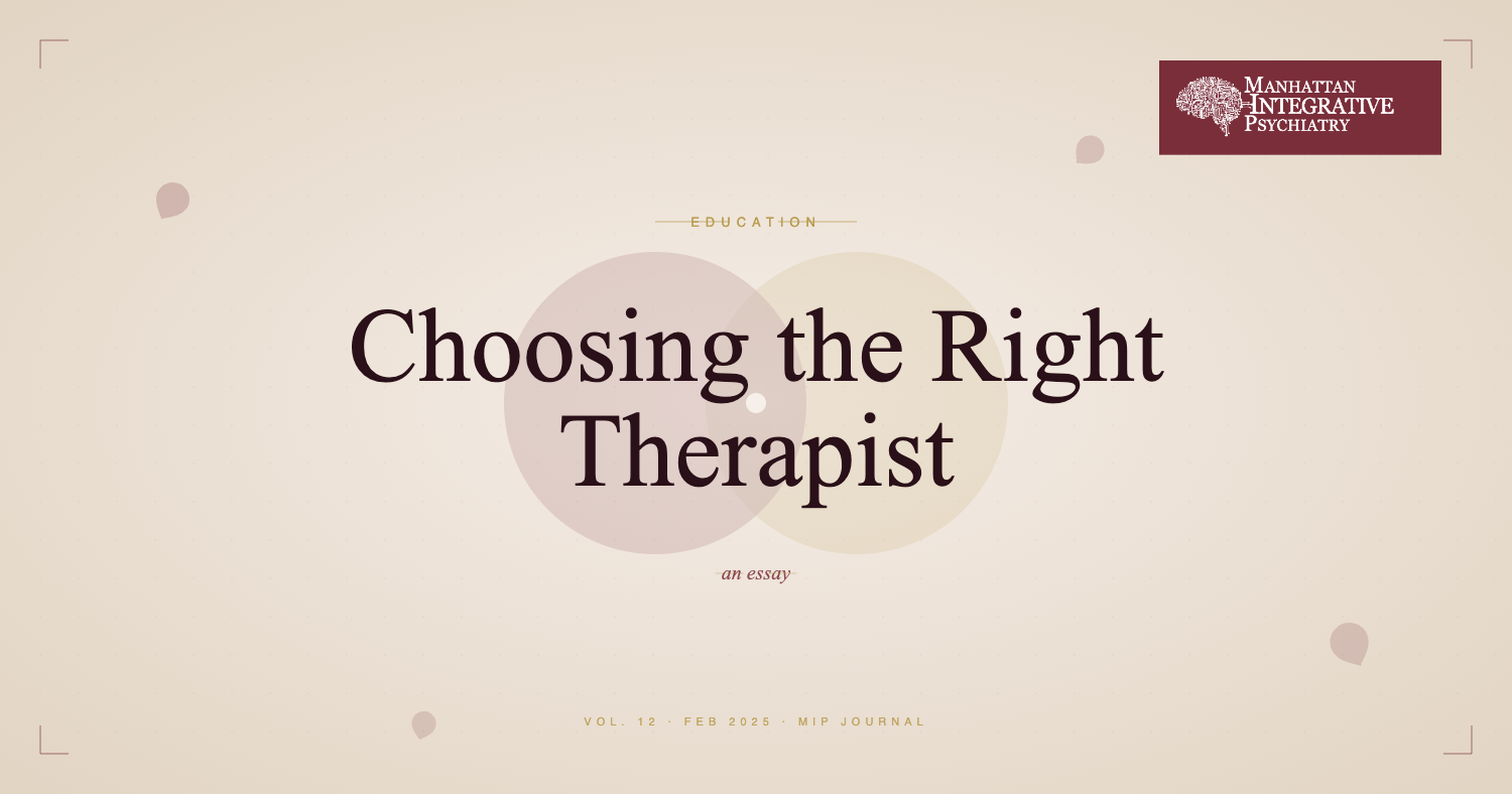 Choosing the Right Therapist Online: How Integrative Psychiatry Stands Apart