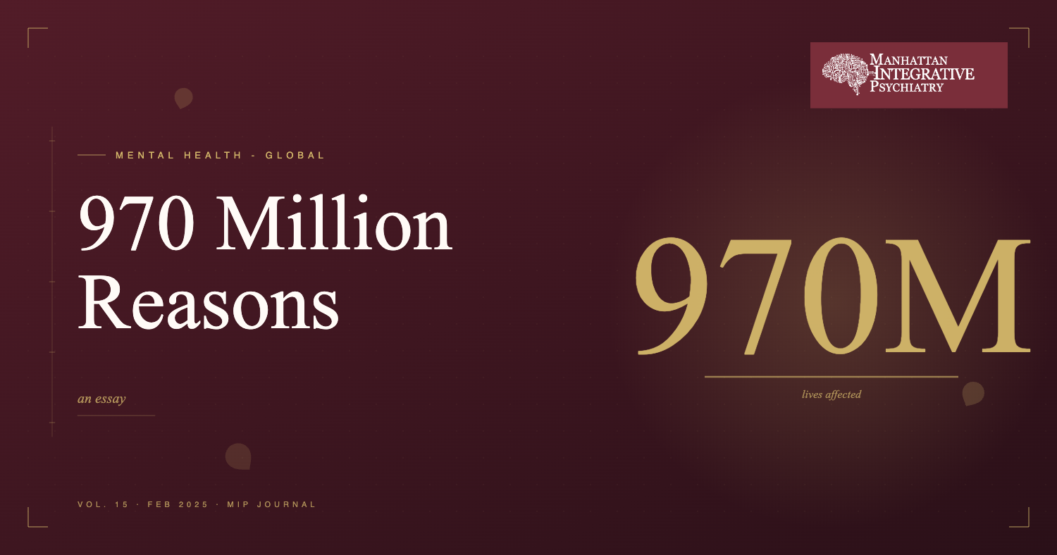 Breaking the Silence: 970 Million Reasons to Confront the Global Mental Health Crisis
