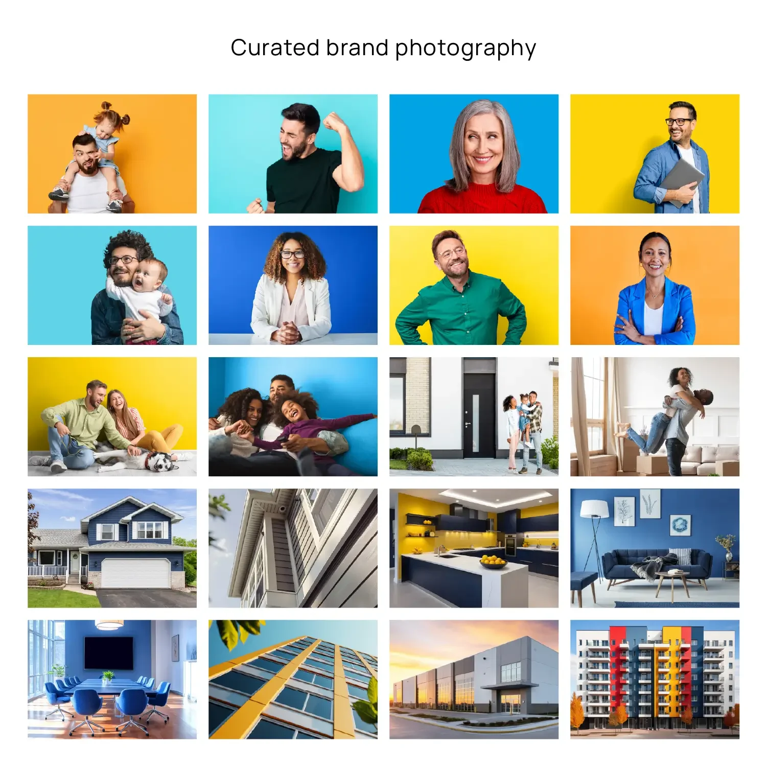 Painting franchise brand photography focusing on finished interiors rather than the painting process