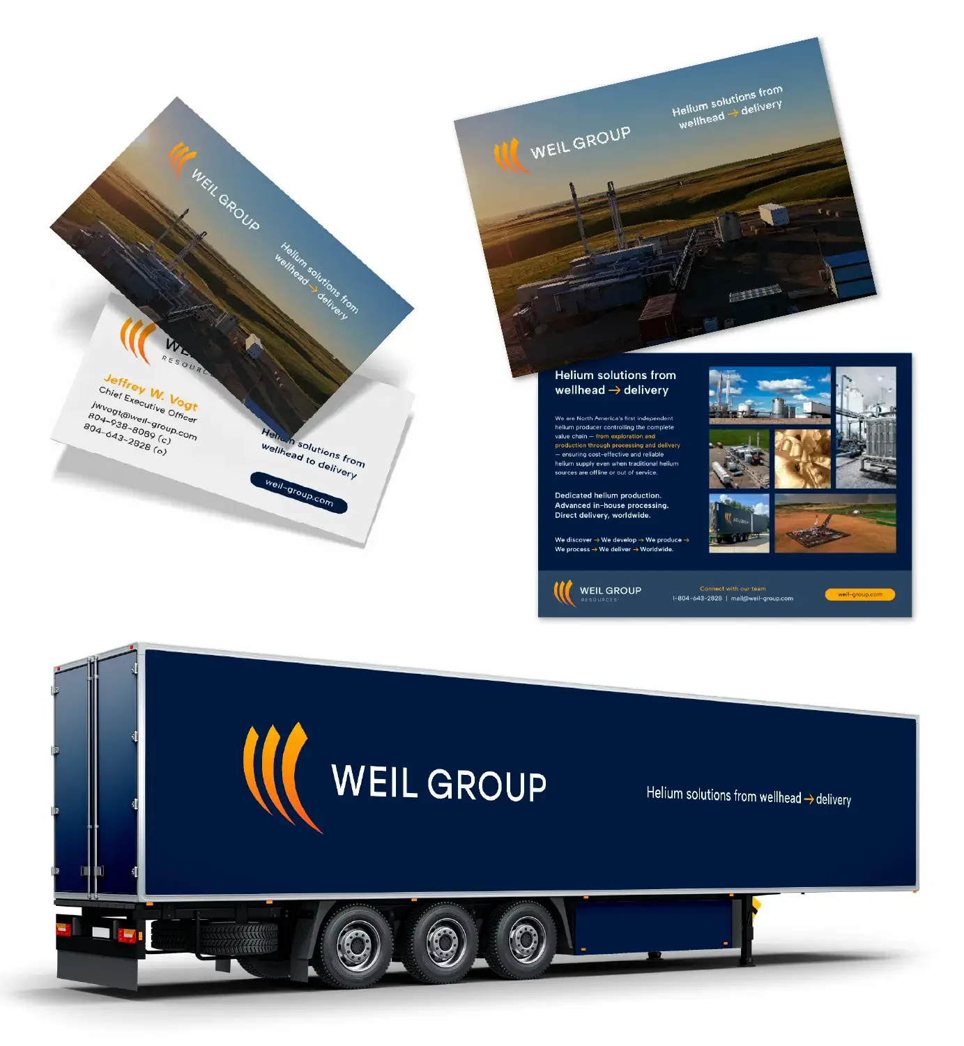 Additional view of the refreshed website featuring breakthrough helium processing technology