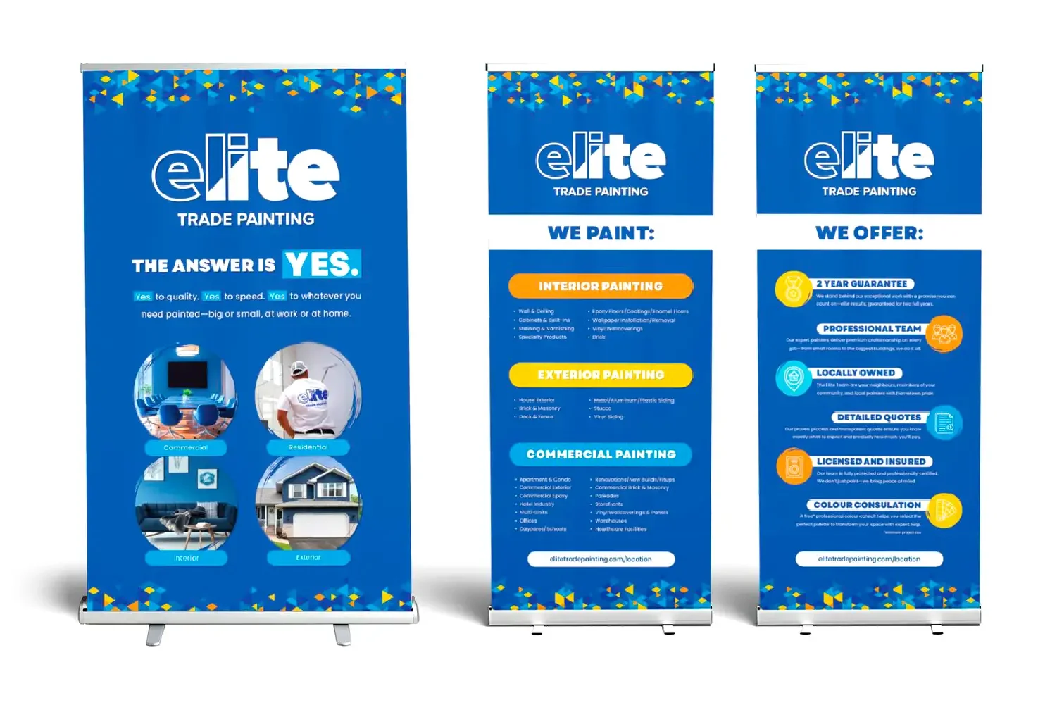 Painting franchise trade show booth design