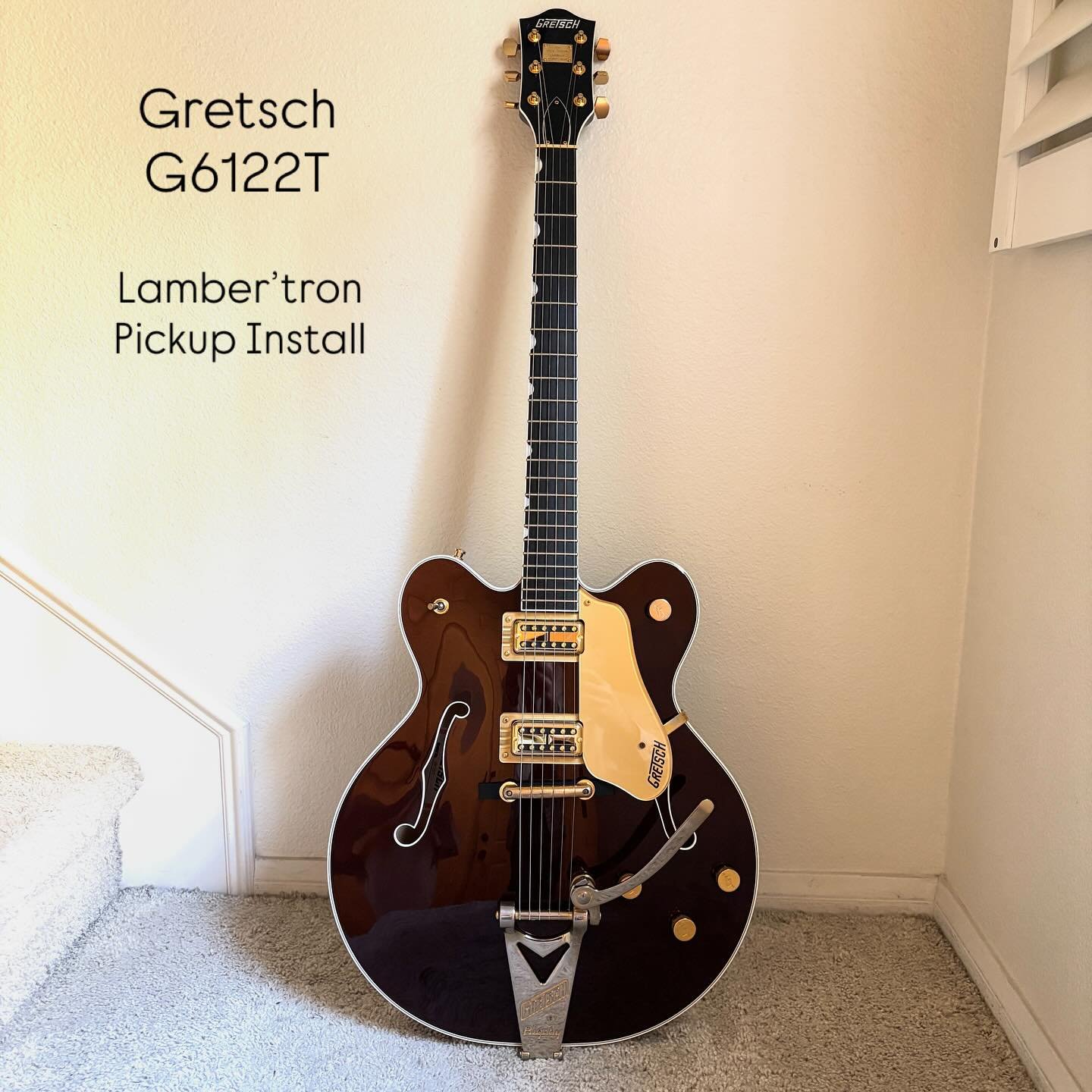 Installed these Lamber&rsquo;tron @lambertones_pickups into this @officialgretsch G6122T Country Gentleman!  Great option if you&rsquo;re looking for more clarity and dynamic range for your Gretsch👍🏻.