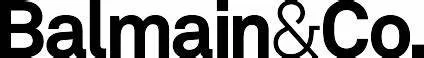 Text logo saying "Balmain & Co."