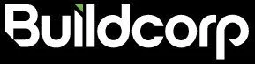 Buildcorp logo with white text on black background
