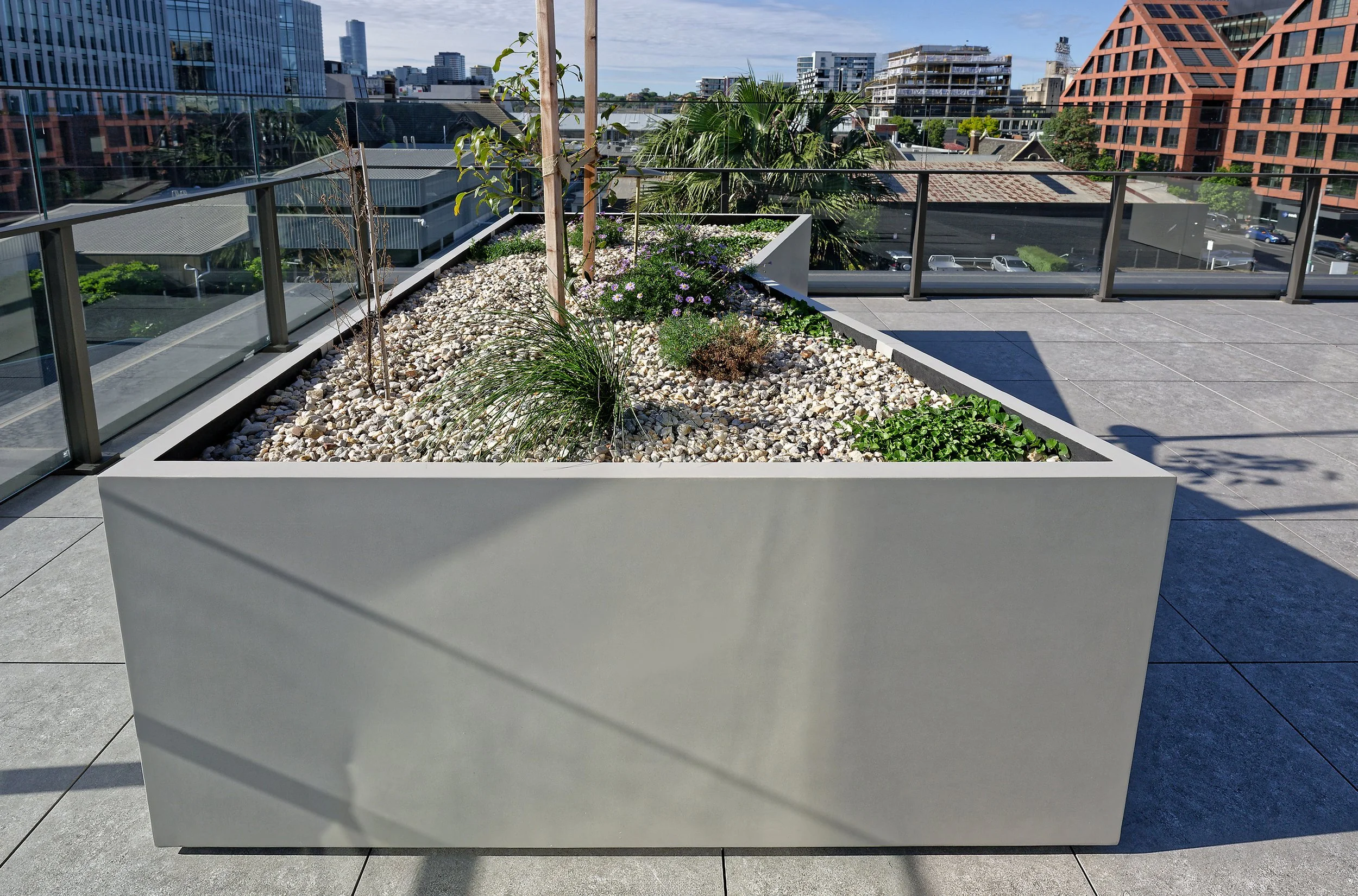 Custom made GRC planters manufactured by Satu Bumi