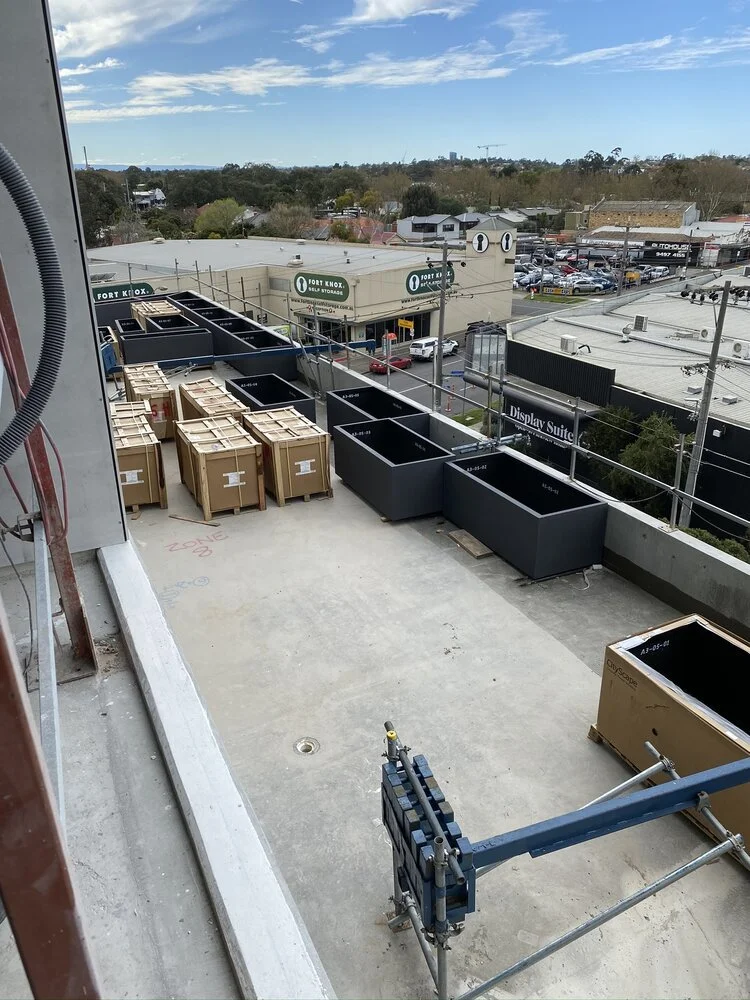 GRC planter protective transport packaging