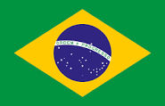 Brazilian flag featuring a green field with a yellow diamond shape and a blue globe with white stars and a banner.