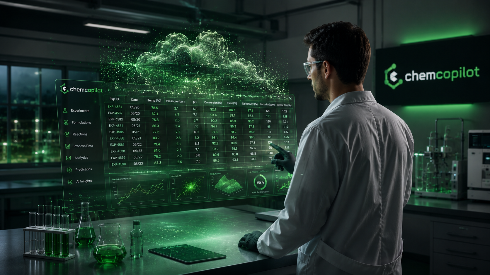 R&amp;D Data Flywheel spreadsheet template chemical modeling