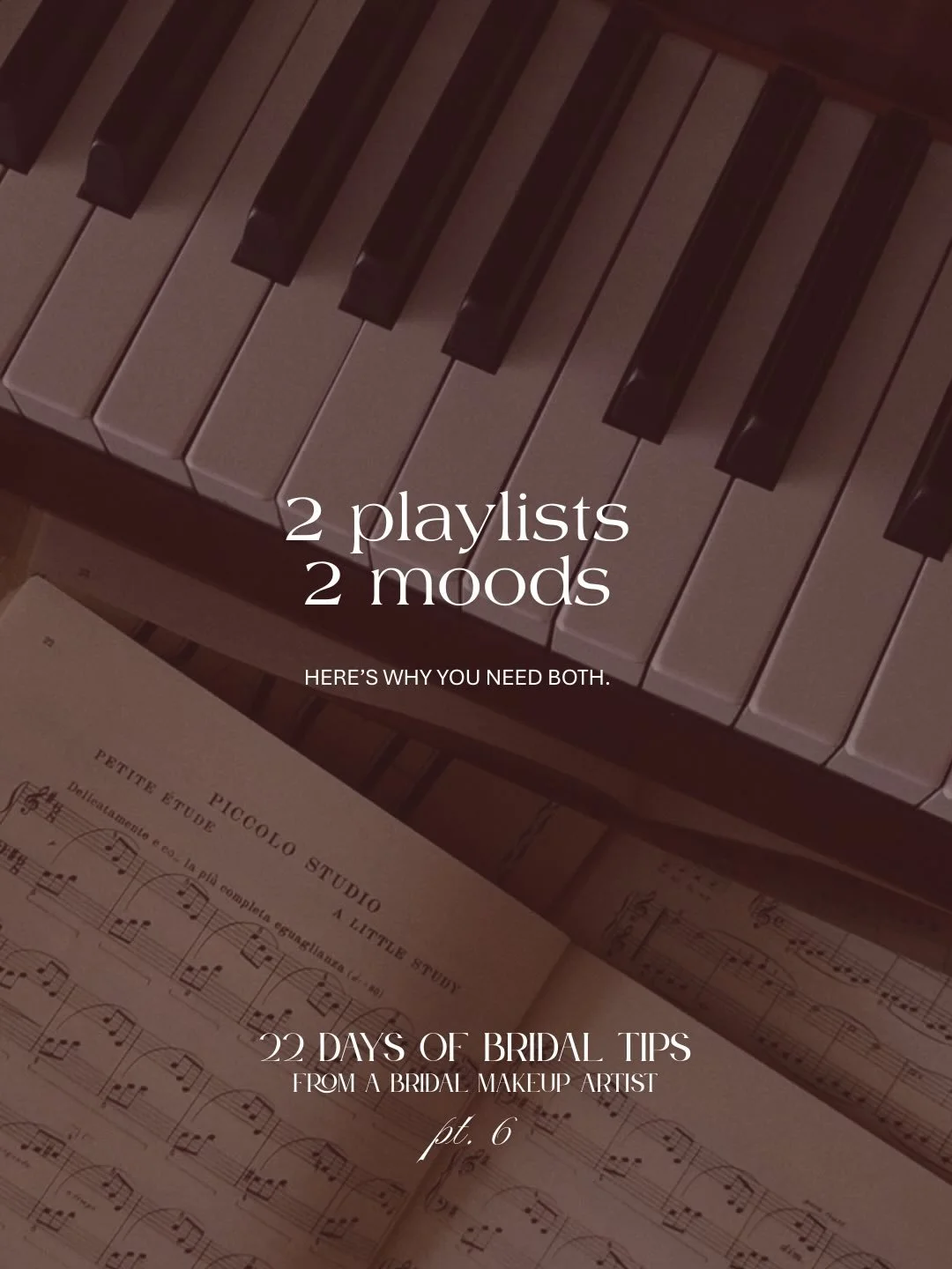 Your wedding morning needs its own soundtrack.

A hype playlist to lift the energy, a calm one to steady the nerves. It&rsquo;s the simplest way to shape the mood of your entire getting ready experience. It sets the tone and will help bring the energ