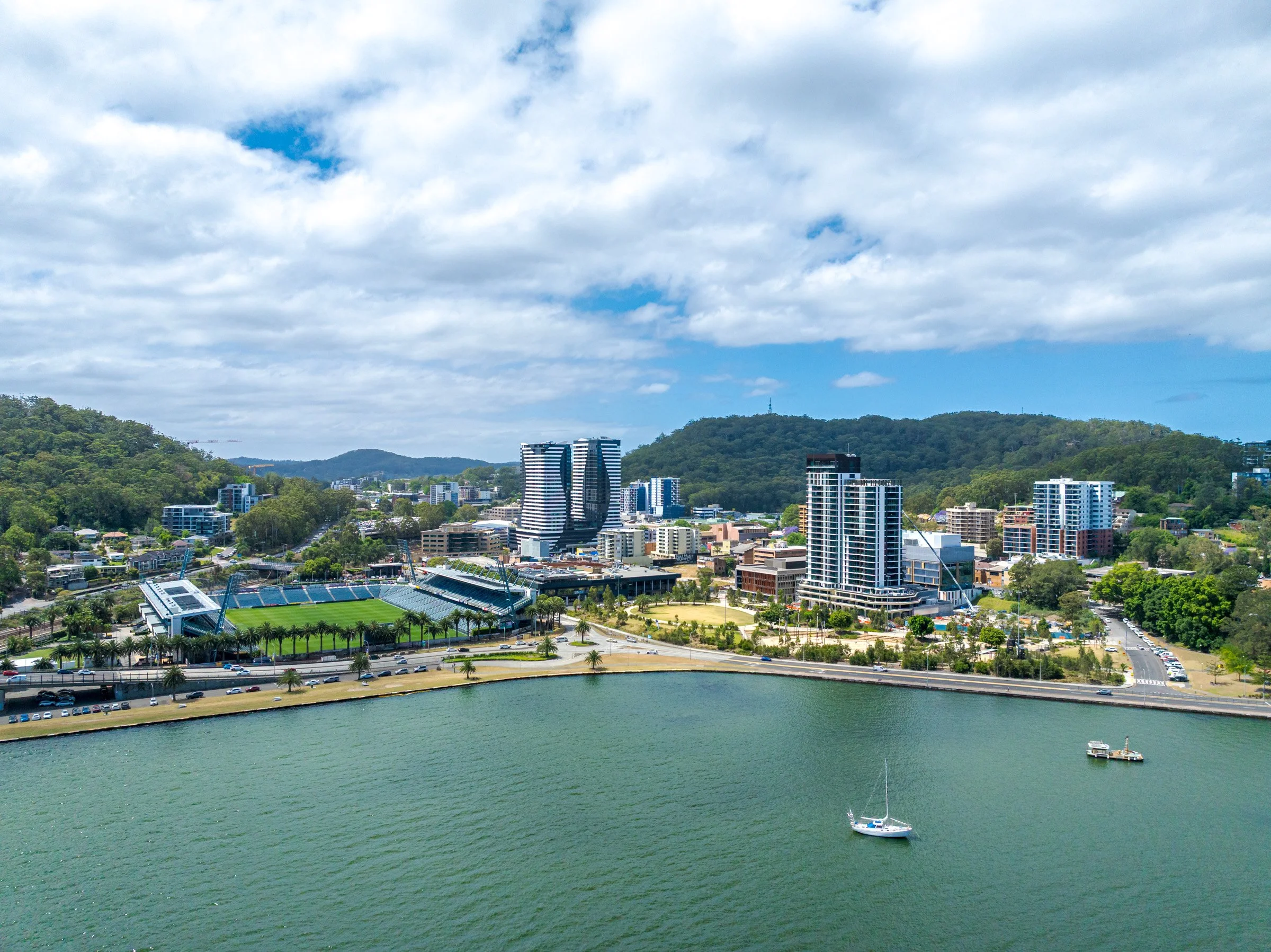 Gosford City, with new buildings creating a new skyline.