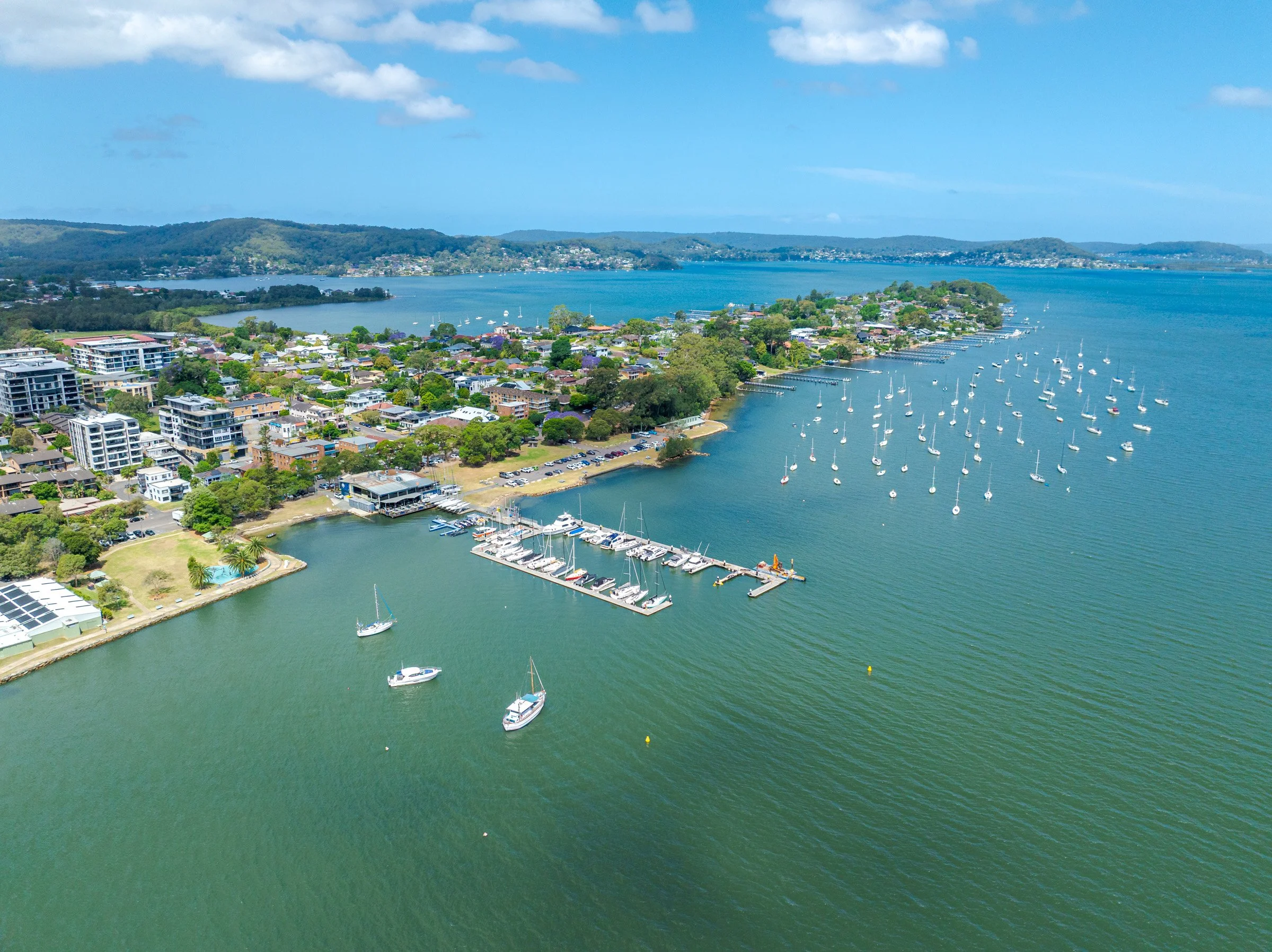 Gosford Sailing Club and Point Fredrick.