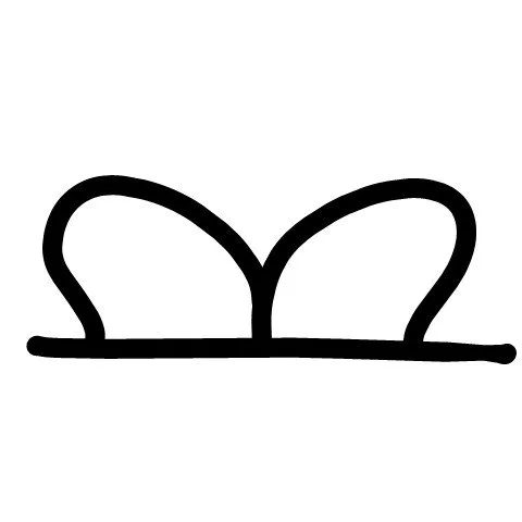 A flip flop, front view