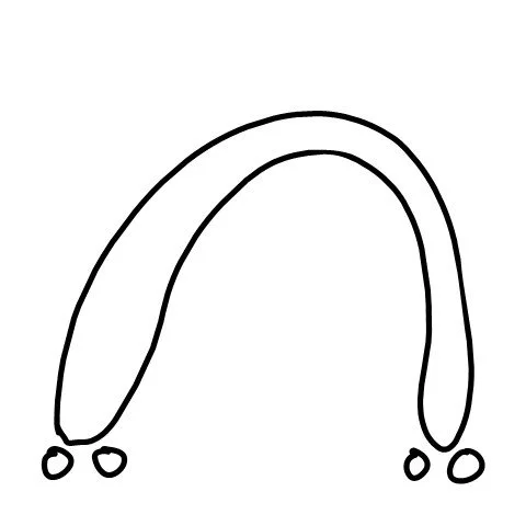Worm with rollerskates OR greedy rainbow with 4 pots of gold