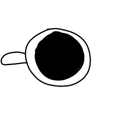 Coffee cup, top view