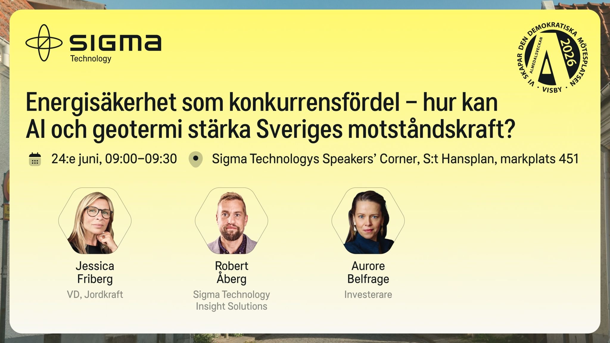 Almedalen 2026: Energy security as a competitive advantage