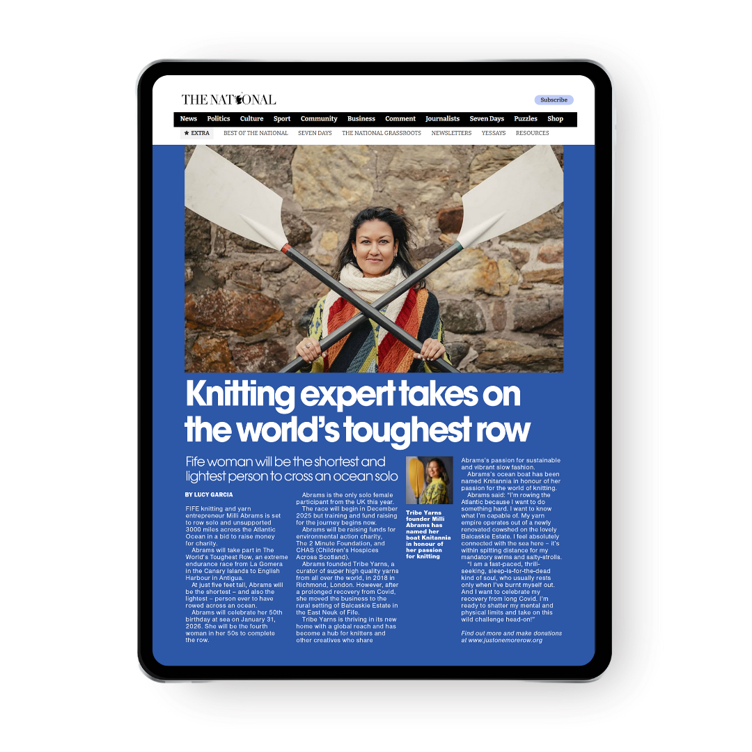 The National - Knitting expert takes on the world’s toughest row