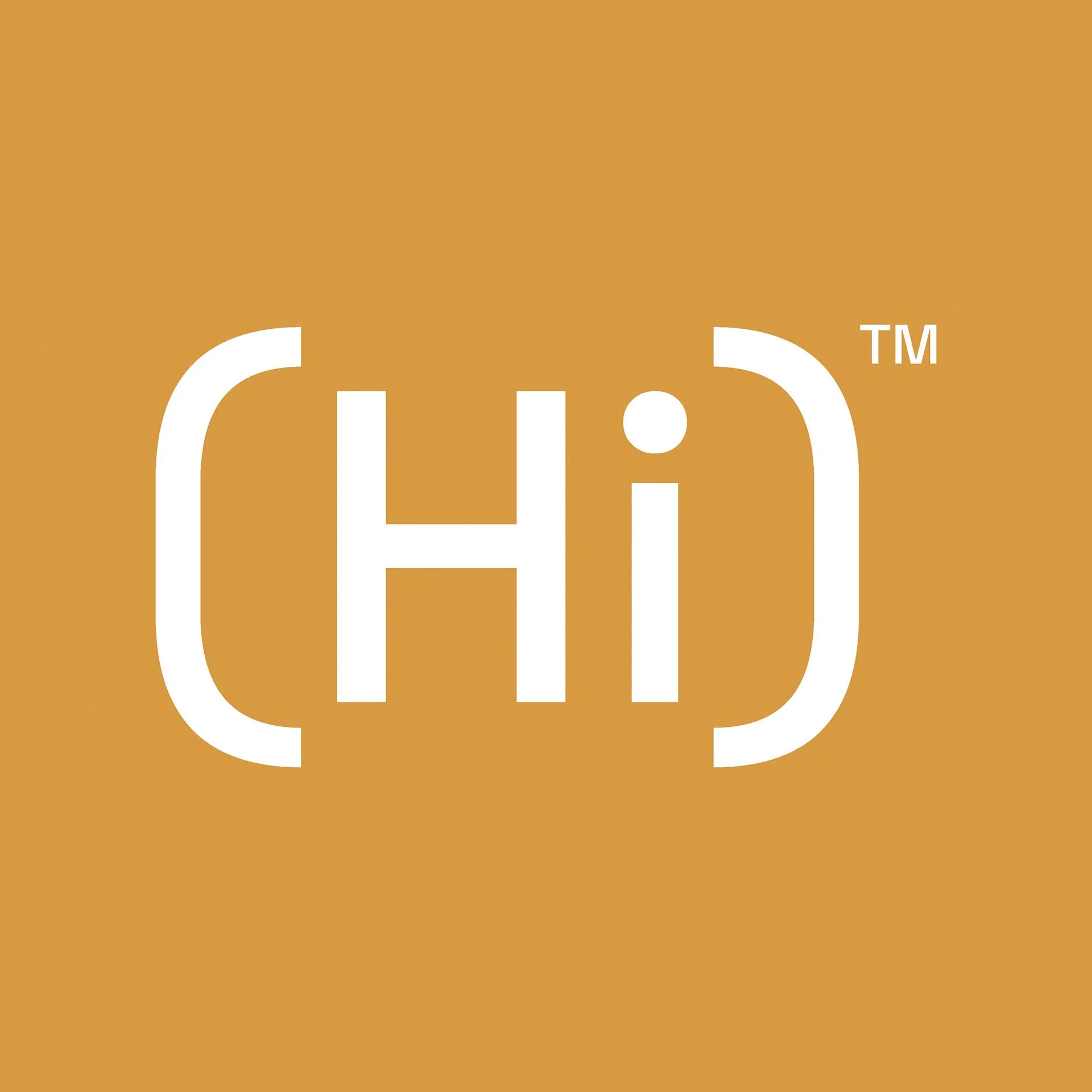 The Human intelligence Hi logo. A bracketed Hi