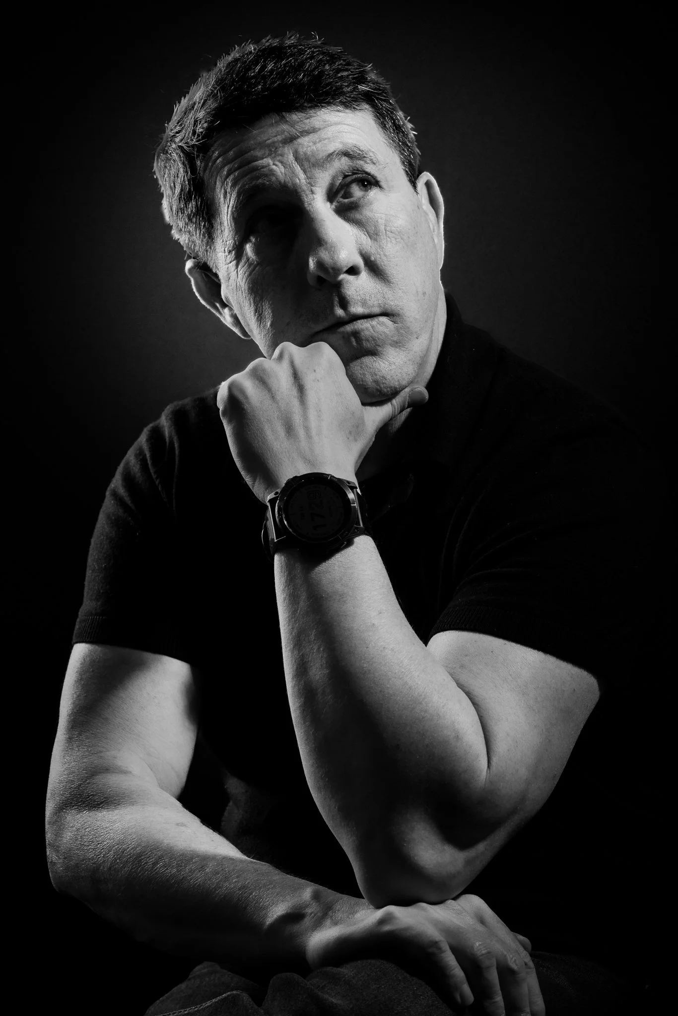 Black and white male headshot photo