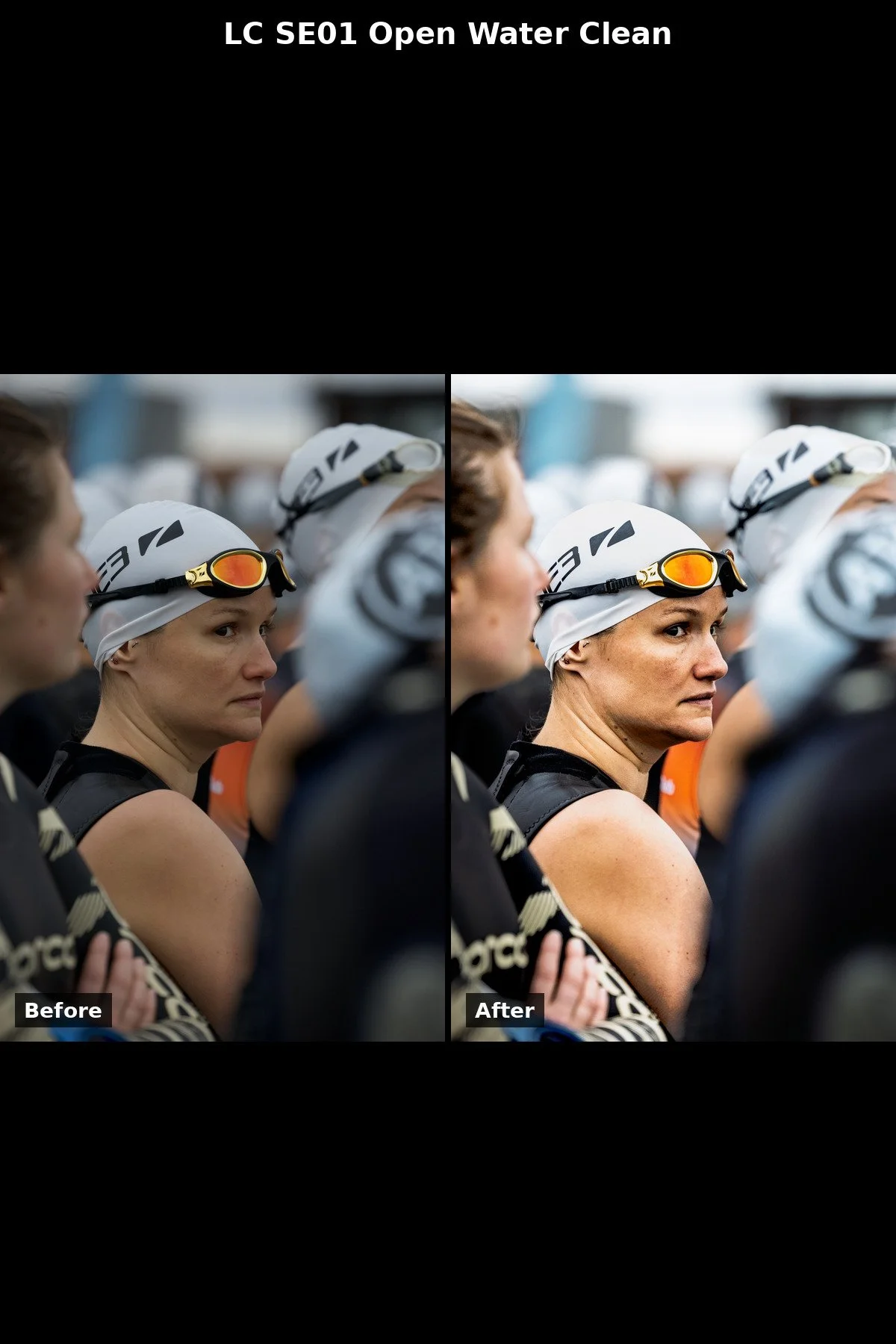 Before and after: SE01 Open Water Clean preset