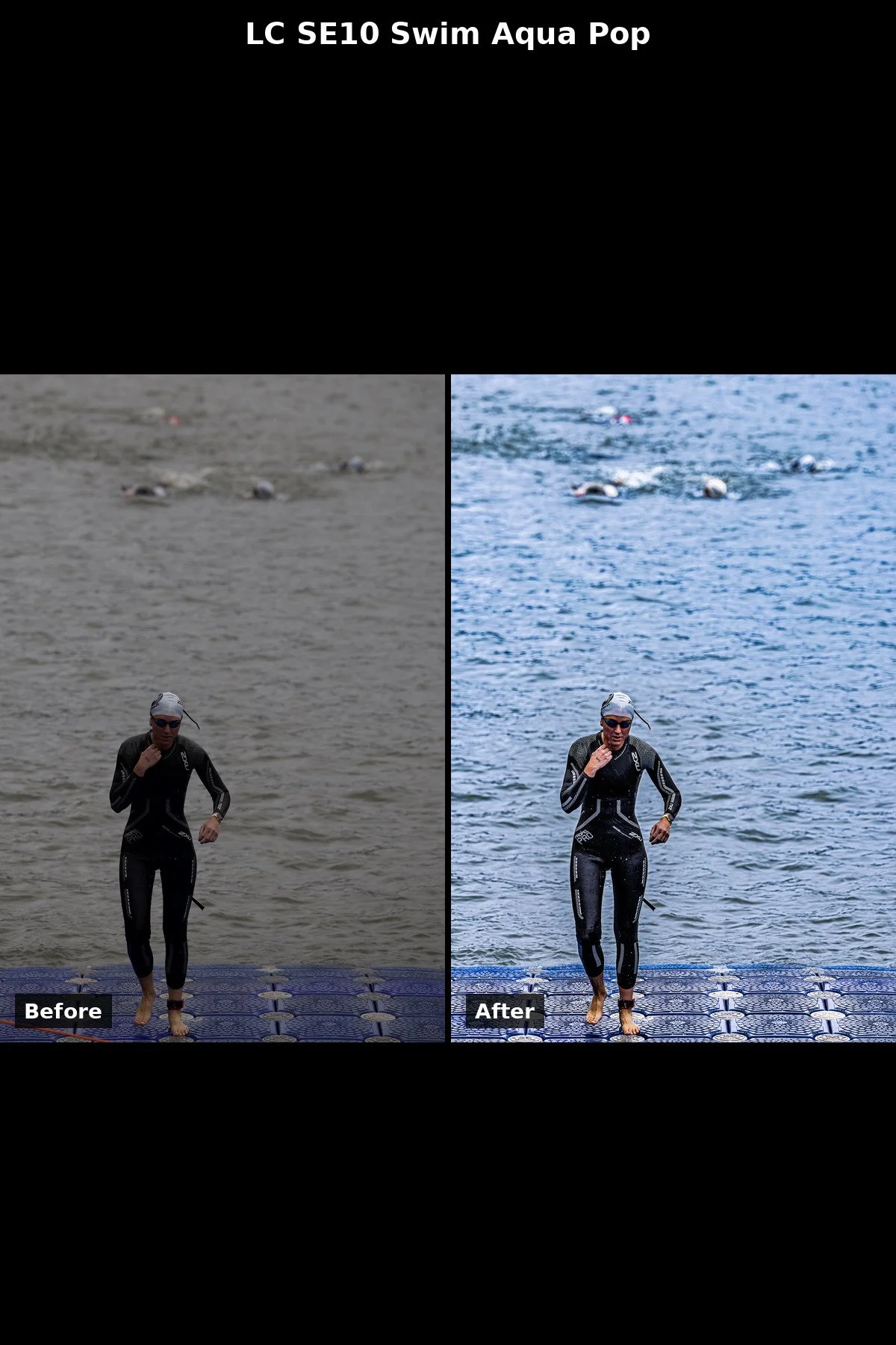 Before and after: SE10 Swim Aqua Pop preset