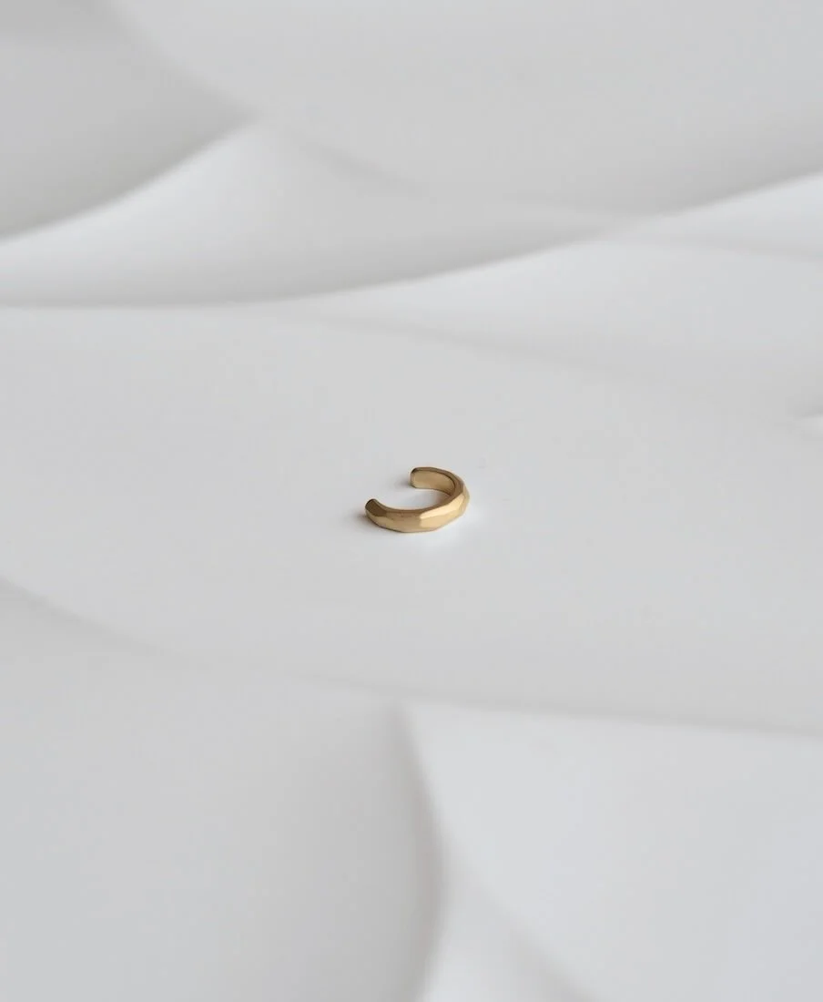 Gold Vermeil Geometric conch cuff earring
