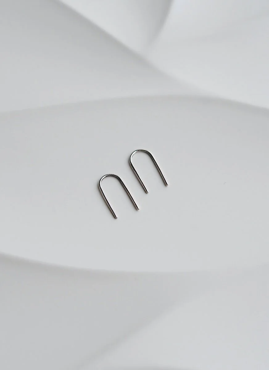 Minimalist Sterling Silver threader earrings
