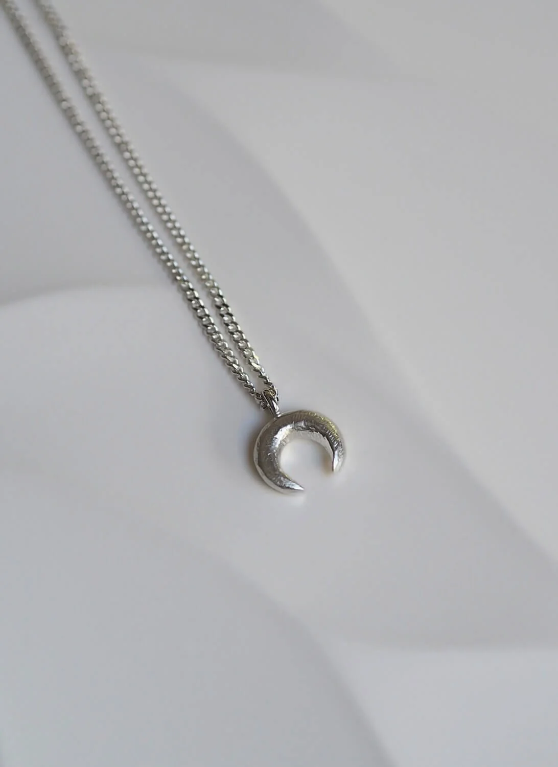 Silver Alternative Crescent Moon Necklace