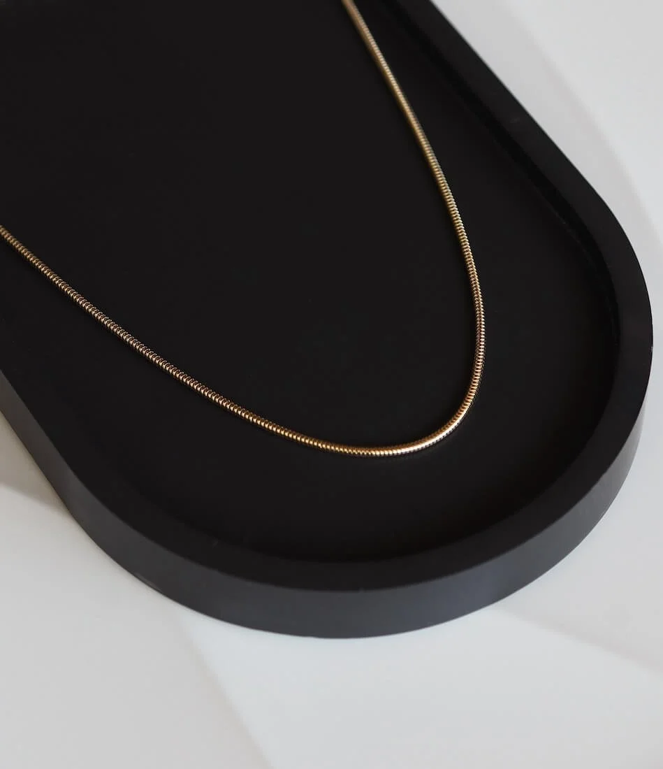 Gold Vermeil statement snake chain necklace