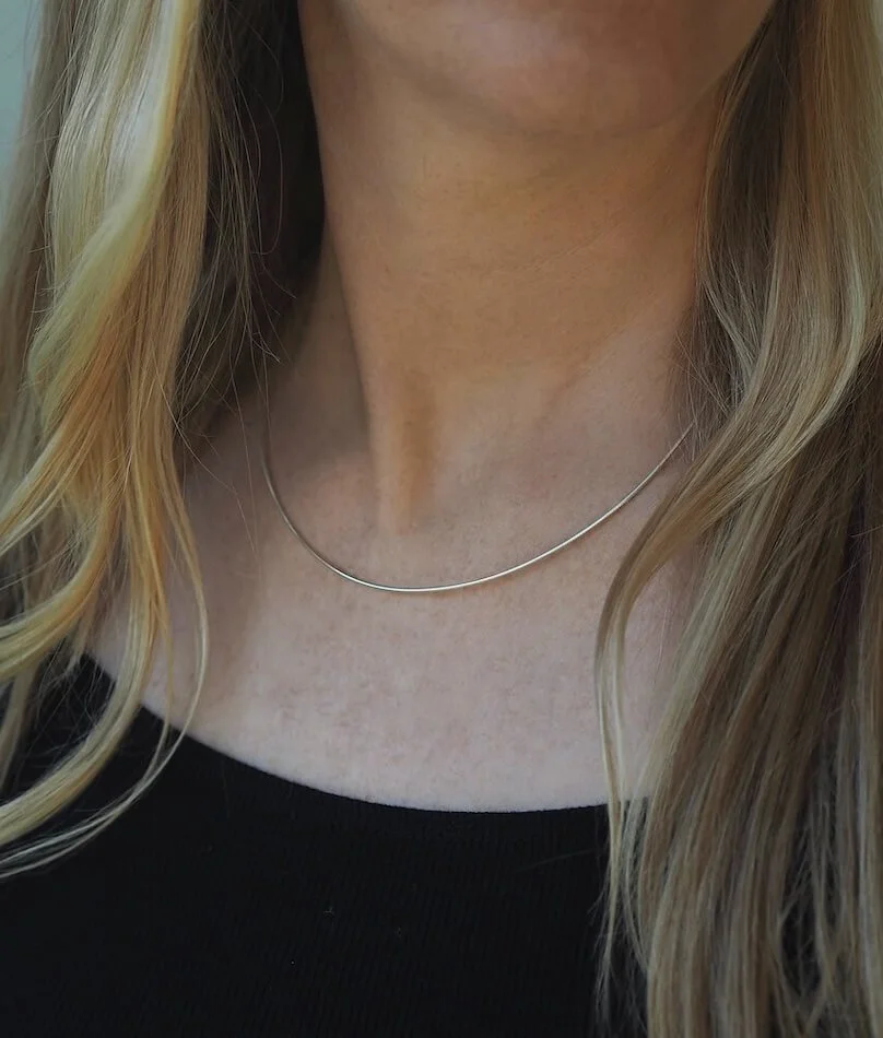 Rigid Silver Chain Necklace