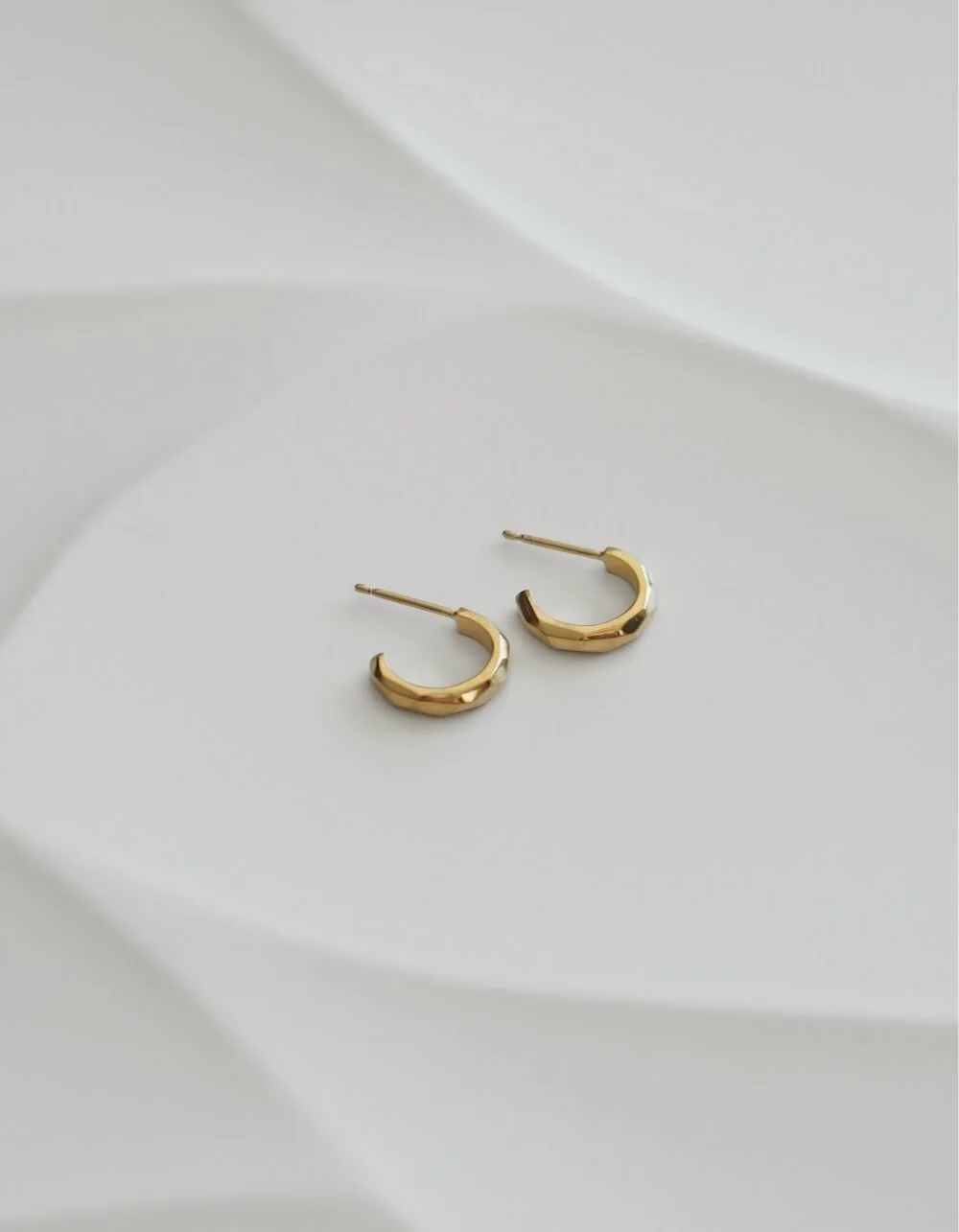 Mini Gold Geometric Hoop Earrings