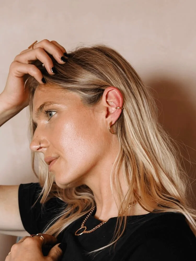 Gold Vermeil Handmade Geometric Hoop Earrings