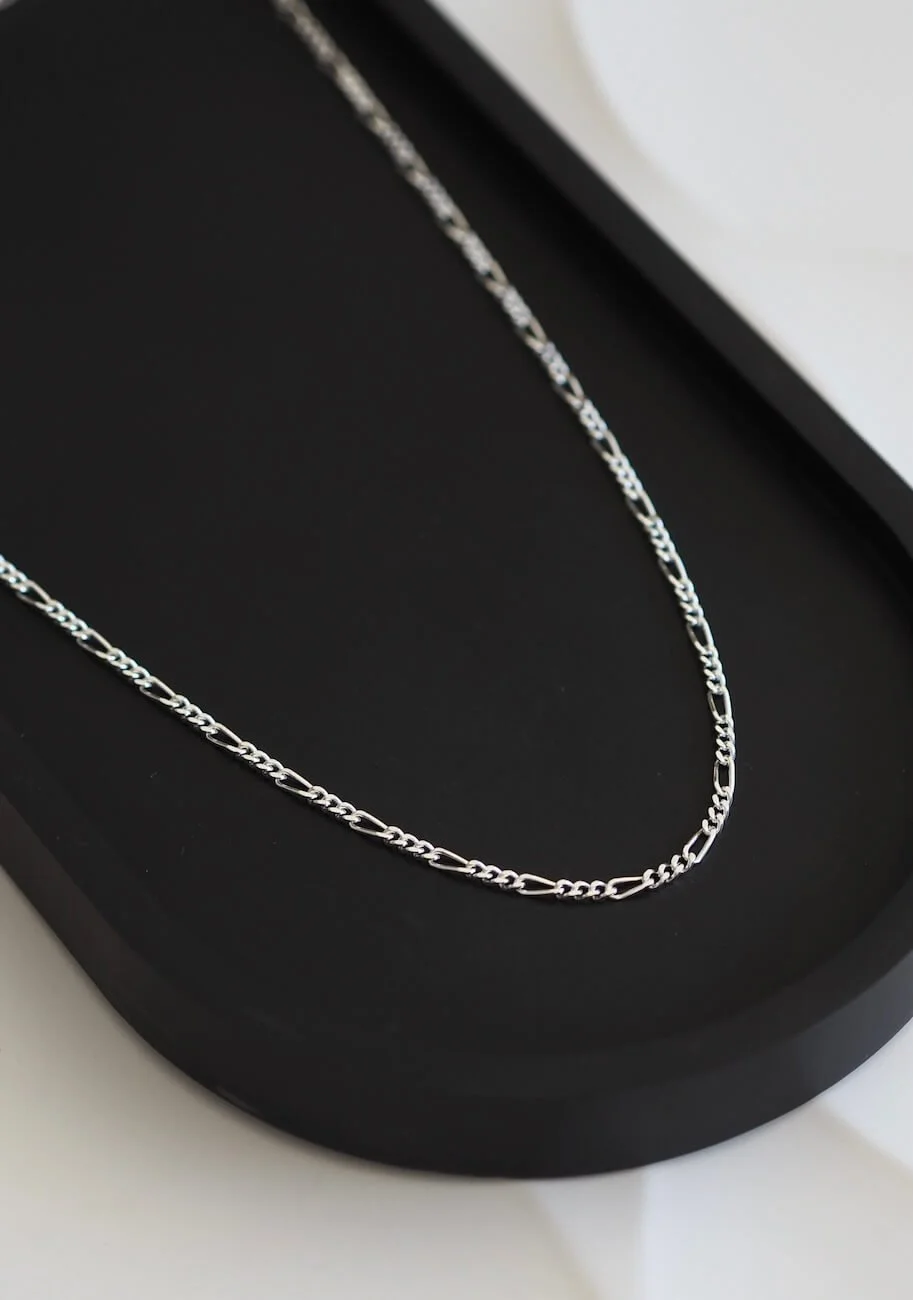 Sterling Silver Figaro Chain Necklace