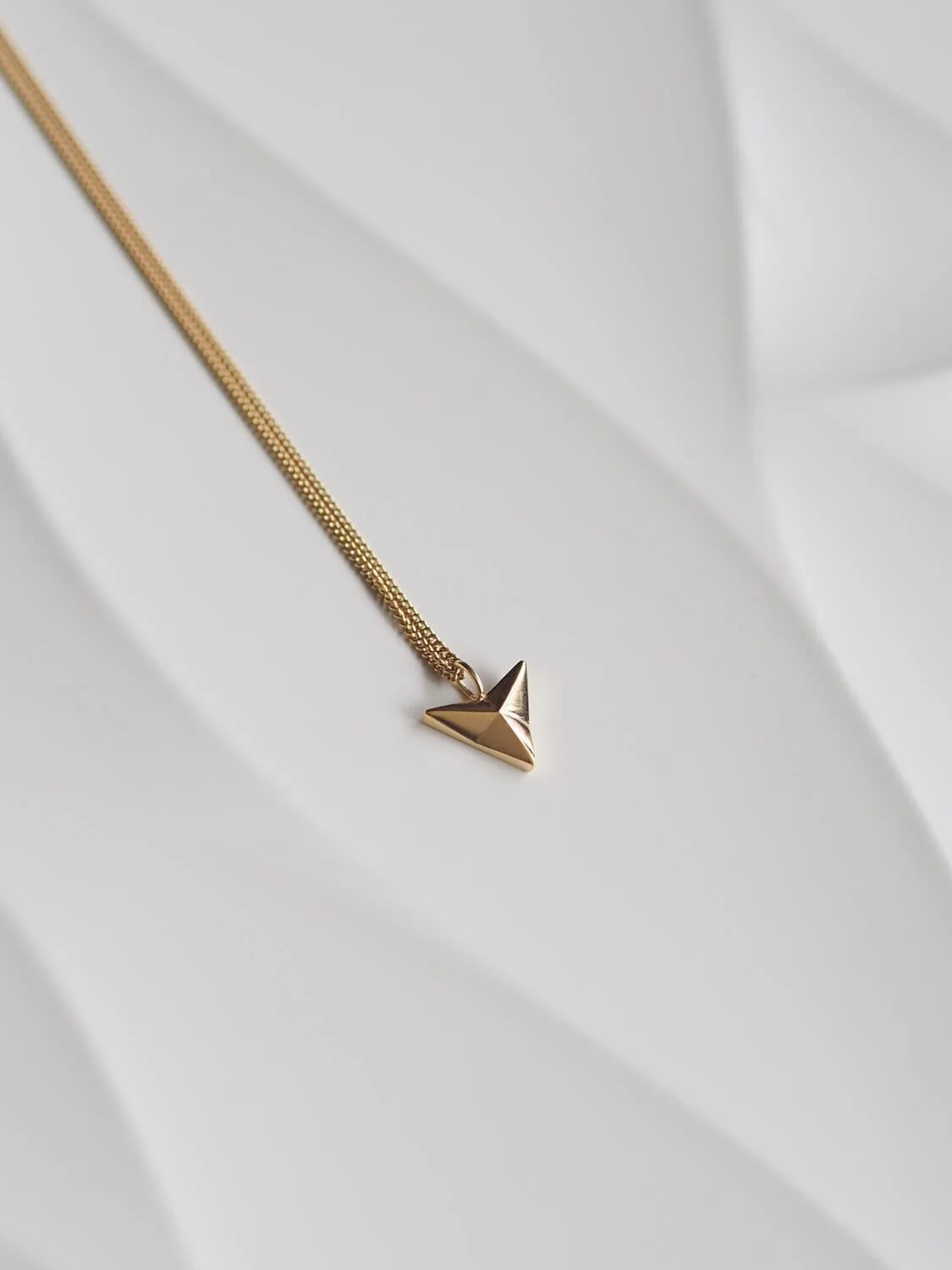 Gold Arrowhead Pendant Necklace