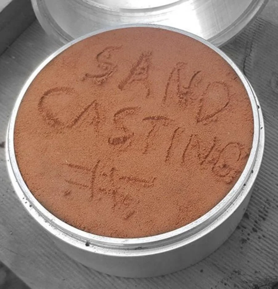Sand casting casting ring with sand