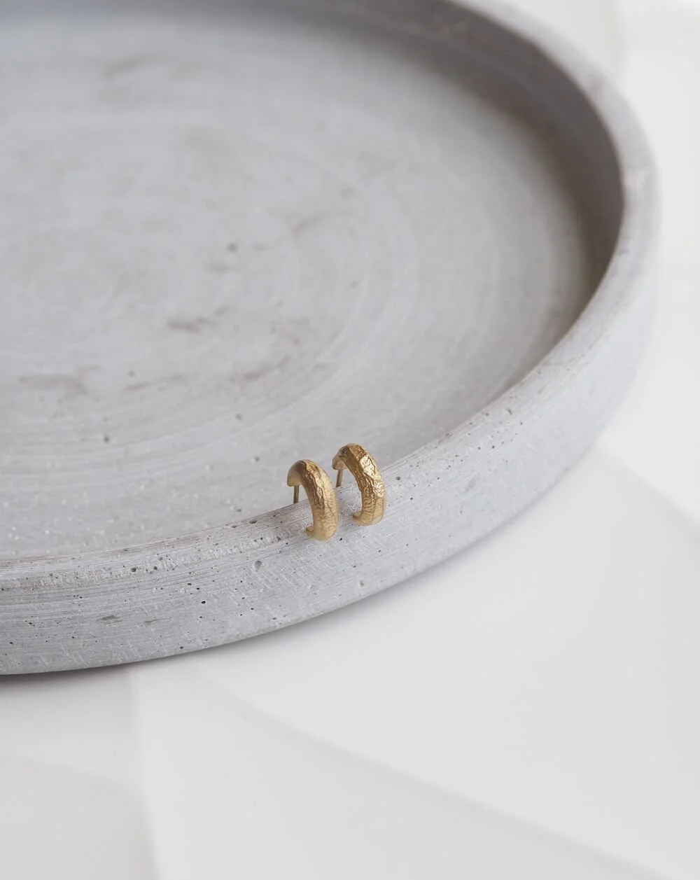 Gold Vermeil Organic Huggie Hoop Earrings
