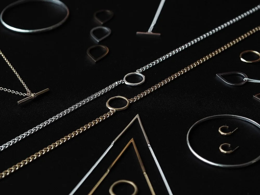 Sterling Silver and Gold Vermeil Minimalist Handmade Jewellery